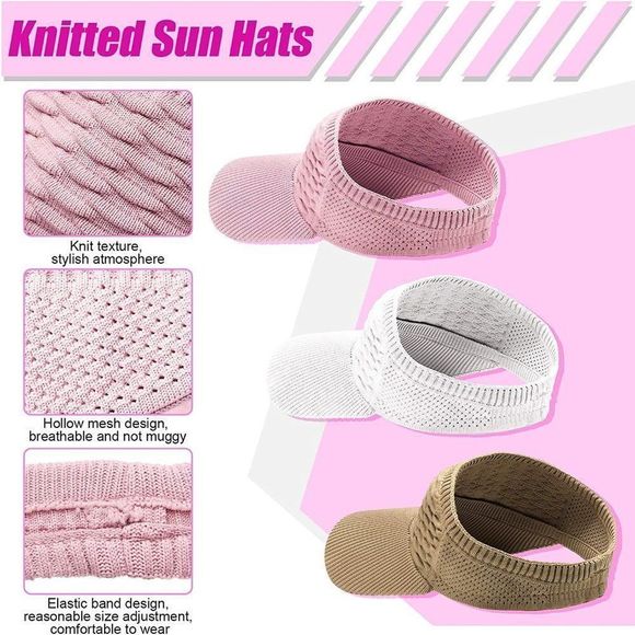 3 Pieces Elastic Sports Hats for UV Protective - Picture 5 of 7